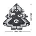 thumbnail image 7 of Stylish Metal Hanging Christmas Tree Wind Spinner - Minimalistic Concentric Line Design with Circular Patterns for Garden Decor, 7 of 7