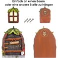 thumbnail image 4 of (hojas) Puerta de jardín de hadas Puerta en miniatura para árboles Accesorios para el hogar Decoración de árboles Puertas de hadas, 4 of 5
