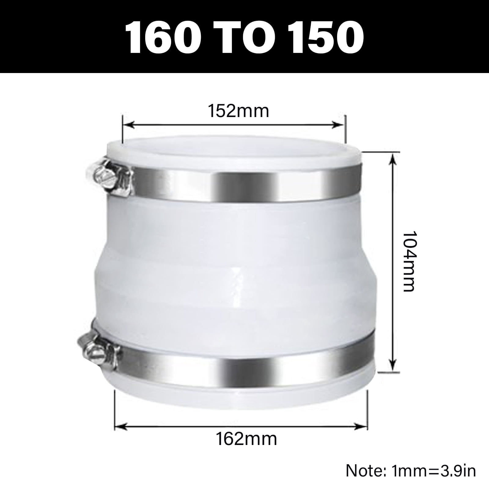 Round To Oval Dryer Vent Adapter Oval Dryer Duct Adapter Recessed Dryer Hose Connector With Steel Clamp Dryer Vent