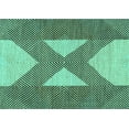 thumbnail image 1 of Ahgly Company Indoor Rectangle Abstract Turquoise Blue Contemporary Area Rugs, 4' x 6', 1 of 4