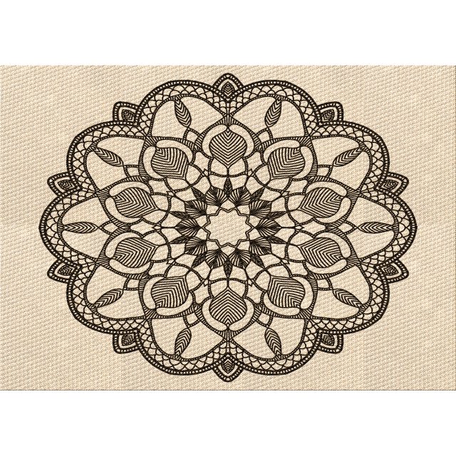 Ahgly Company Machine Washable Indoor Rectangle Transitional Wheat Beige Area Rugs, 8' x 10'