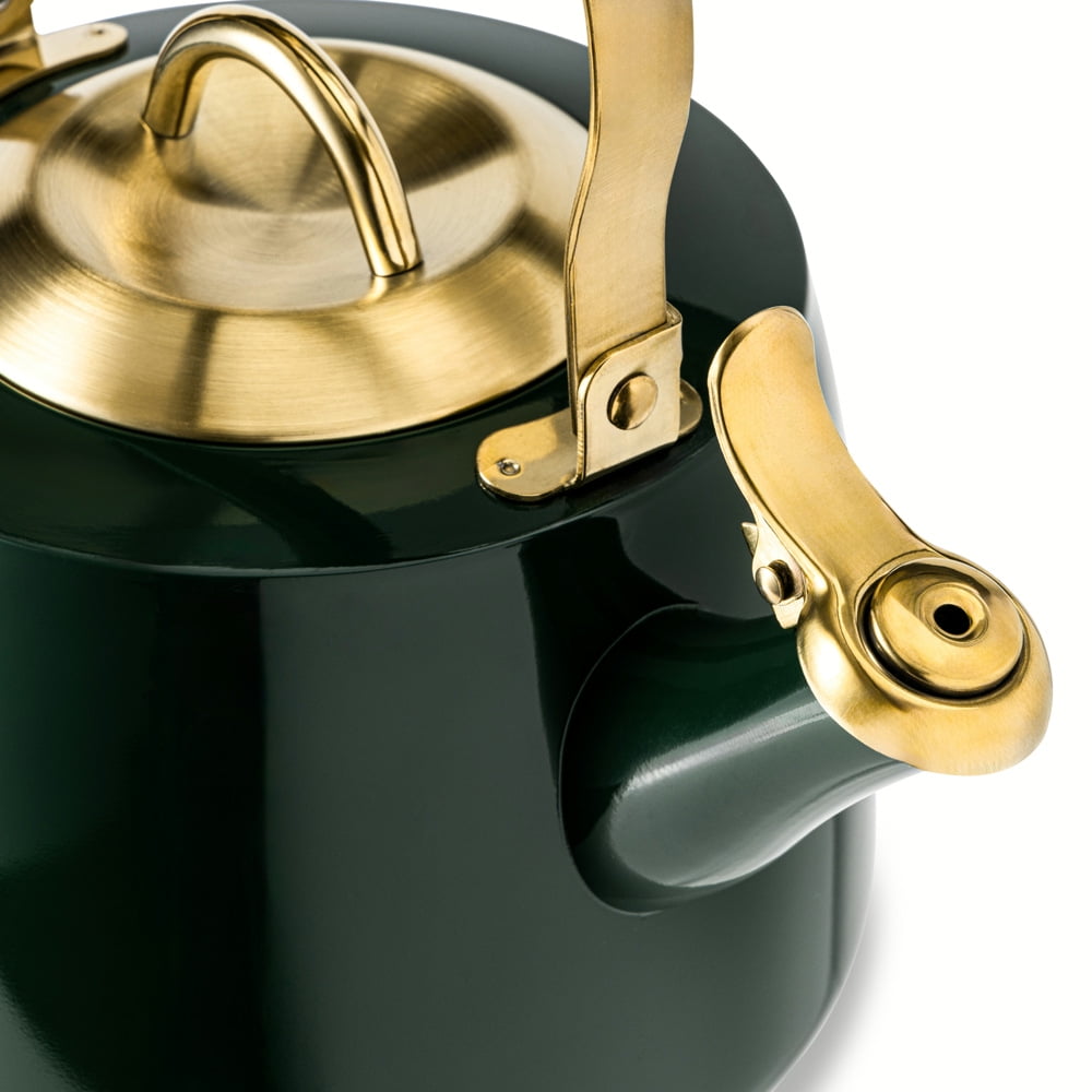 Thyme Table 1 9QT Stainless Steel Whistling Stovetop Tea Kettle Green