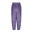 thumbnail image 6 of Fuzzy Pajama Pants for Women 2026 Casual Elastic Waist Tapered Trousers Soft Comfortable Warm Pj Pants with Pockets, 6 of 6