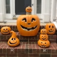 thumbnail image 6 of DUNCHATY Halloween Pumpkin Decor Set (2-Pack) - Multi-Size LED Light-Up Jack O'Lanterns, Waterproof for Porch, Yard, Haunted Trail(10"+12"), 6 of 7