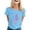 A-Sky Blue957, variant on Bibifish Womens Tees Crew Neck Short Sleeve Glitter Heart Shape Pink Ribbon Tshirt Cancer Awareness Casual Holiday T-Shirts