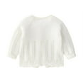 thumbnail image 2 of Godderr Toddler Baby Girl Simple Knitted Cardigan Solid Color Sweaters Spring Autumn Jacket for 6M-2T, 2 of 5