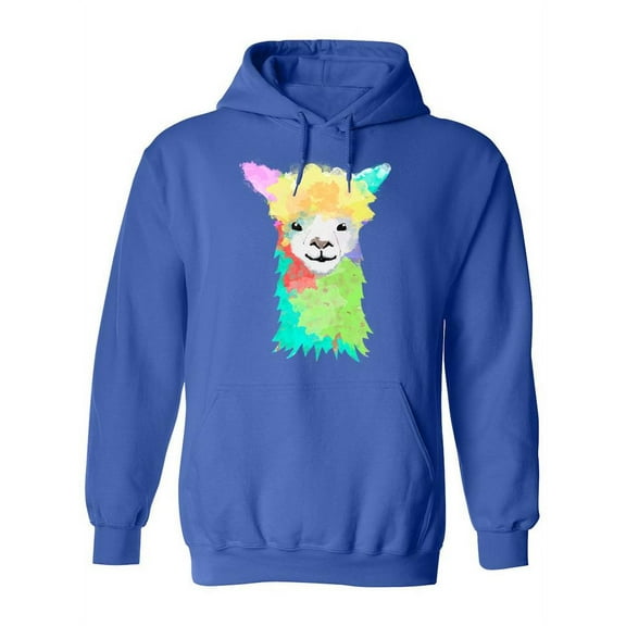 Watercolor Llama Hoodie Women -SPIdeals Designs, Female x-Large