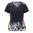 thumbnail image 1 of Digital Print Stretch Scrubs Top - Pandamed Notch Neck Women Stretch Top PPS102 92# 3XL, 1 of 3