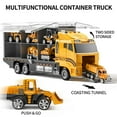 thumbnail image 4 of RUVINCE Toddler Toys for 3-9 Years, Die-cast Construction Car Carrier Set with Play Mat, 4 of 6