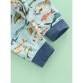 thumbnail image 6 of Newborn Baby Boy Summer Outfits Daddy's Fishing Buddy Short Sleeve Romper + Fishes Pants+ Hat Set Cute Clothes, 6 of 7