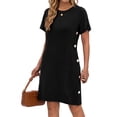 thumbnail image 2 of Fantaslook Short Sleeve Womens Summer Dresses Casual Button Tunic Dress with Pockets, 2 of 11