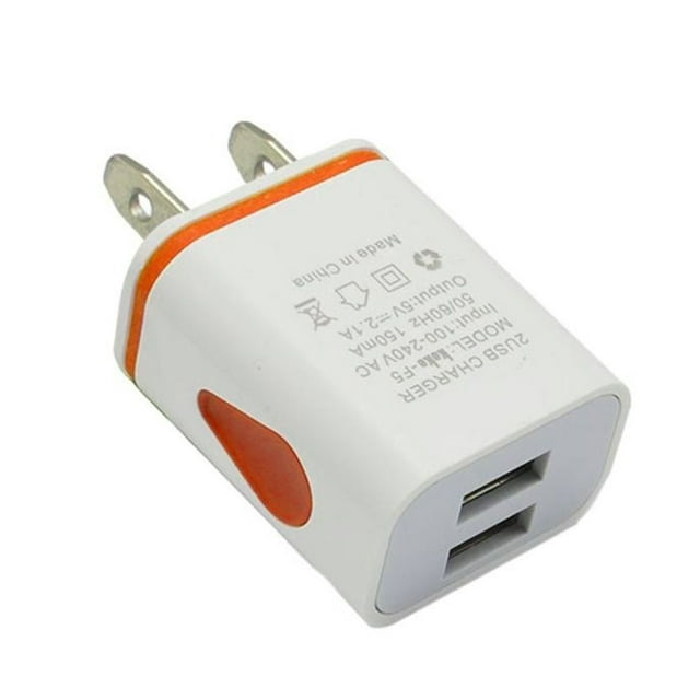 2A Quick Charging Dual USB Ports LED Poratble Universal Phone Home Office Charger US Plug