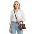 thumbnail image 5 of LAVA Small Box Crossbody Purse For Women, Designer PU Leather Mini Top Handle Tote Bag Shoulder Pouch, Satchel Flap Handbag for Ladies, 5 of 12