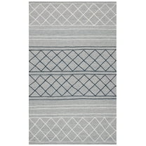 SAFAVIEH Striped Kilim Forrester Striped Area Rug, Silver/Grey, 8' x 10'