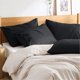 thumbnail image 3 of Juego de fundas de almohada Bedsure Queen de microfibra negra cepillada, 4 unidades, 3 of 6