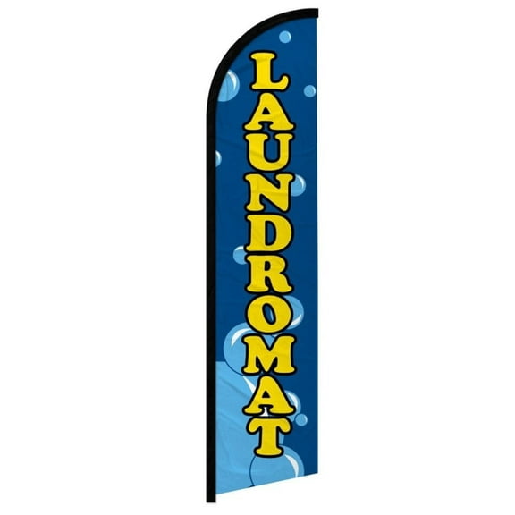 Laundromat Windless Banner Flag