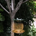 thumbnail image 4 of Comedero para pájaros con luz LED, marco de metal que atrae pájaros, jaula hueca, comederos para pájaros salvajes para jardín, terraza, decoración de Sunnimix Comedero para pájaros colgante, 4 of 8