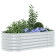 thumbnail image 2 of vidaXL Garden Raised Bed 160x80x44 cm Galvanised Steel Silver, 2 of 5