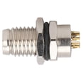 thumbnail image 1 of Conector de aguja M8FP4 de 4 pines M8 con montaje en placa posterior y sellado de resina epoxi, 1 of 12