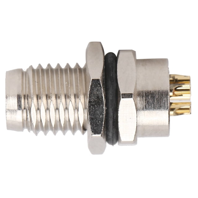 Conector de aguja M8FP4 de 4 pines M8 con montaje en placa posterior y sellado de resina epoxi