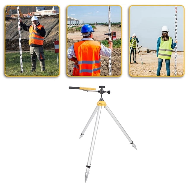 Trípode De Regla De Torre Ajustable, Soporte De Poste De Prisma De Estación Total, Ligero, Buena Estabilidad Para Topografía Terrestre