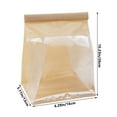Kraft Paper Bread Bags Loaf Bag with Clear Front Window, Resealable