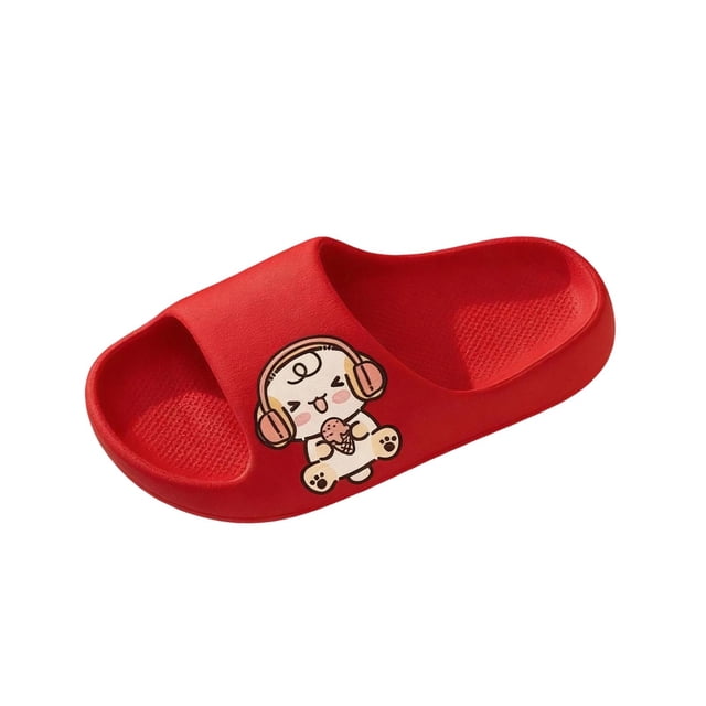 Soft Sole Slippers Unisex Children's Fashionable Casual Summer Thickened Reversible Home Bathroom Slippers