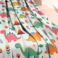 thumbnail image 3 of Dinosaur and Volcano Pattern Blanket,Comfortable Soft Lamb Wool Throw Blanket,All Season,Warm Lightweight Blankets for Sofa Bed Couch Living Room Chair,60"x80", 3 of 4