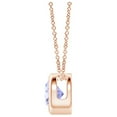 thumbnail image 2 of ANGARA Natural Bezel-Set Round Tanzanite Solitaire Pendant in 14K Rose Gold for Women (Size-4mm) | December Birthstone, Birthday, Anniversary, Jewelry Gift for Women | Natural Tanzanite Necklace, 2 of 10