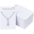 thumbnail image 7 of 50Pcs Jewelry Display Cards 2.4"x3.5" Velvet Necklace Display Cards White Necklace Card Holder for Necklace Display (with Words-Fashion Jewelry) diy, 7 of 7