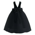 thumbnail image 4 of Vividxx Girls Casual Dress Flower Girls Satin Pageant Dress For Wedding Kids Pearls Prom Gowns With Bow Knot 10-12 Year, 4 of 6