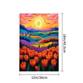 thumbnail image 4 of Amhnf Colorful Tulip Field Sunset Landscape Garden Flag For Home Outdoor Garden Yard Decor 12x18 inch, 4 of 5