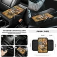 thumbnail image 5 of Yuyamidu 12pcs Deer Car Front Seat Cover Set with Steering Wheel Cover Seat American Flag Belt Armrest Cover Trash Can Air Vent Holder Rear View Mirror Cover Coasters Key Chain Car Accessories, 5 of 7
