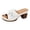 White, variant on DAFEI Flip Flops Beach Sandals for Women's Flip Flops Chunky High Heels OpenToe Block Dress Bridal Party Wedding Shoes