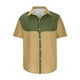 thumbnail image 5 of Playeras Elvqul de Caballero Cao Stretch Casual de Bloques de Color Manga Corta con Solapa Abotonada, 5 of 5