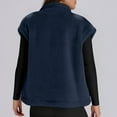 thumbnail image 5 of Gfyviroh Women's Fleece Vest Jackets Patchwork Snap Button Sleeveless Jackets with Pockets Stand Collar Lightweight Outerwear Coats, 5 of 5
