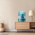 thumbnail image 5 of ZHONGYUTONG Zen Stones Canvas Wall Art Teal Spa Stones Picture Spiritual Meditation Painting Print for Bathroom Decor Framed (12.00" x 18.00"), 5 of 5
