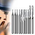 thumbnail image 3 of Luckyn 10 Pcs Carbide End Mill O Flute Upcut End Mill CNC Router Bit 1/8\" Shank, 3 of 8