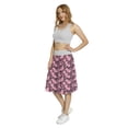 thumbnail image 3 of Women's Vintage Cherry Tree Blossom Art A-line Printed Skirt Casual Wear, 2XL, Eggplant Rose Magenta, by Ambesonne, 3 of 6