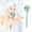 Gray, variant on Shower Brush with Loofah Sponge, Women Men 2-in-1 Plastic Long Handle Exfoliating Back Scrubber Bath & Body Brushes, Gray