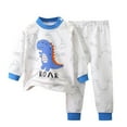 thumbnail image 3 of Zwiiyzr 1-8Y Fall Winter Toddler Baby Boy Girl Clothes Set Cartoon Long Sleeve Crewneck Sweatshirt Top Casual Pants Outfit Sweatsuit Loungewear White, 3 of 4