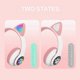 thumbnail image 3 of Black-wireless Bluetooth Headphones Cat Ear Headset With Led Light, 3 of 4