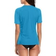 thumbnail image 2 of Rashguard for Women Short Sleeve Rash Guard Swimwear Swim Shirt, 2 of 6