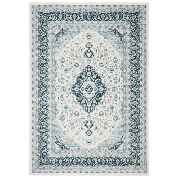 SAFAVIEH Isabella Jack Oriental Area Rug, Cream/Navy, 5'3" x 7'6"