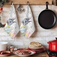 thumbnail image 6 of Easter Kitchen Towels Set of 2, Spring Bunny Colorful Eggs Plants Wooden Grain Absorbent Dish Towels for Kitchen, Microfiber Hand Towel, Quick Drying Tea Towel for Cleaning Decorative Dishcloths, 6 of 7