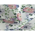 thumbnail image 3 of Ambesonne Floral Design Quilted Bedspread Set 3 Pcs, Peony Lilac Pattern, King, Coral Fern Green Cream, 3 of 4