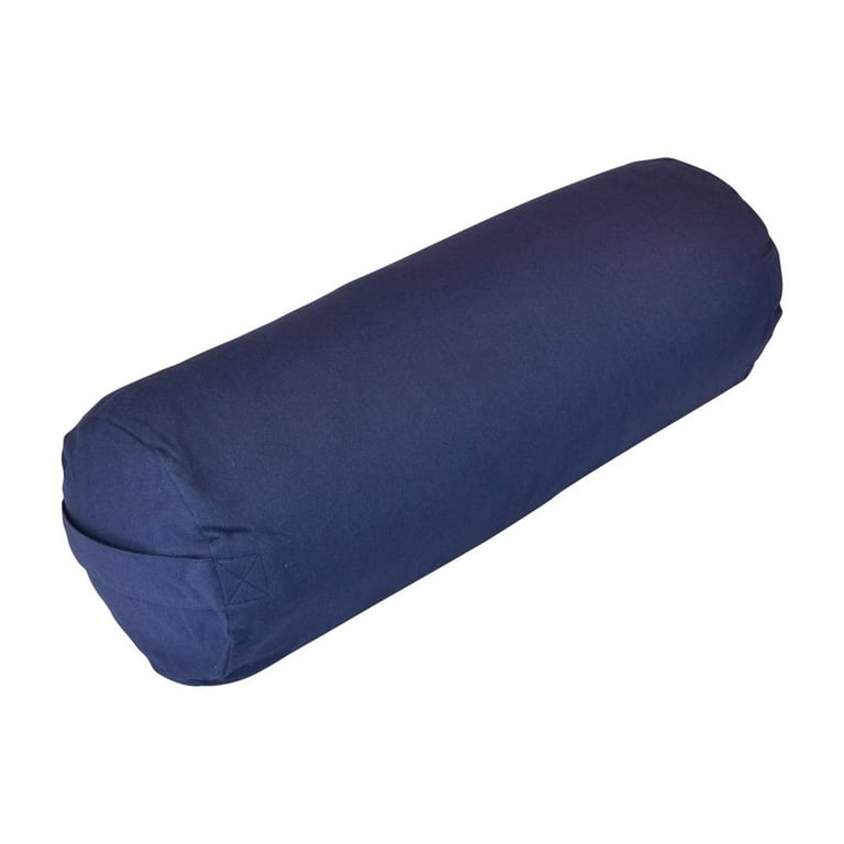 Yoga Accessories Round Restorative Yoga Bolster Support Pillow, Blue 