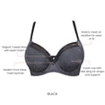 thumbnail image 5 of Parfait Adele Full Bust Padded Unlined Bra, Black Stripe, 40J, 5 of 5