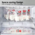 thumbnail image 4 of Dearlomum BPA-Free Breastmilk Storage Bags - 60 Pcs, 3 Ounce, Self-Standing with Pour Spout, Space-Saving Flat Profile, Ideal for Convenient Breastfeeding and Milk Storage, Refrigeration & Freezing, 4 of 7