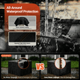 thumbnail image 4 of GASPRO 28 Inch Square Fire Pit Cover, Fits for 24-28 Inch Outdoor Fire Table Cover, 100% Waterproof and Windproof Fire Bowl Cover, 420D Heavy Duty Fabric, 28"W x 28"D x 25"H Black, 4 of 12